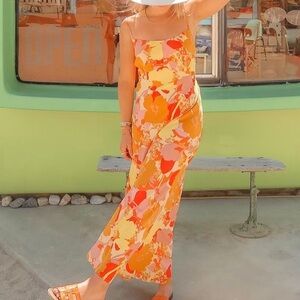 ASTR the label printed maxi dress